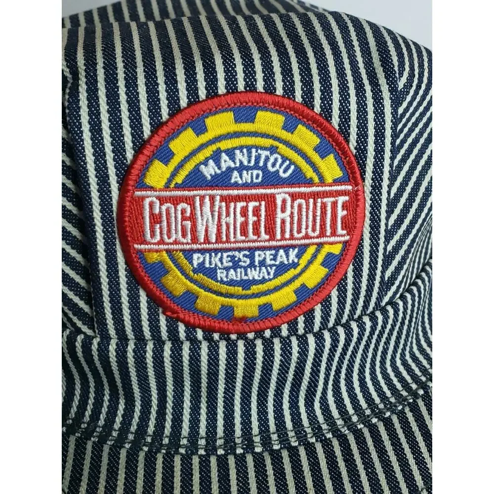 Manitou And Pikes Peak Railway COG Wheels Route Patch Conductors Hat Cotton 80s